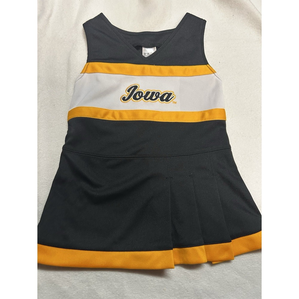 Iowa Hawkeyes‎ Cheerleader Dress Black Gold Baby Cheerleader Outfit 18 Month
